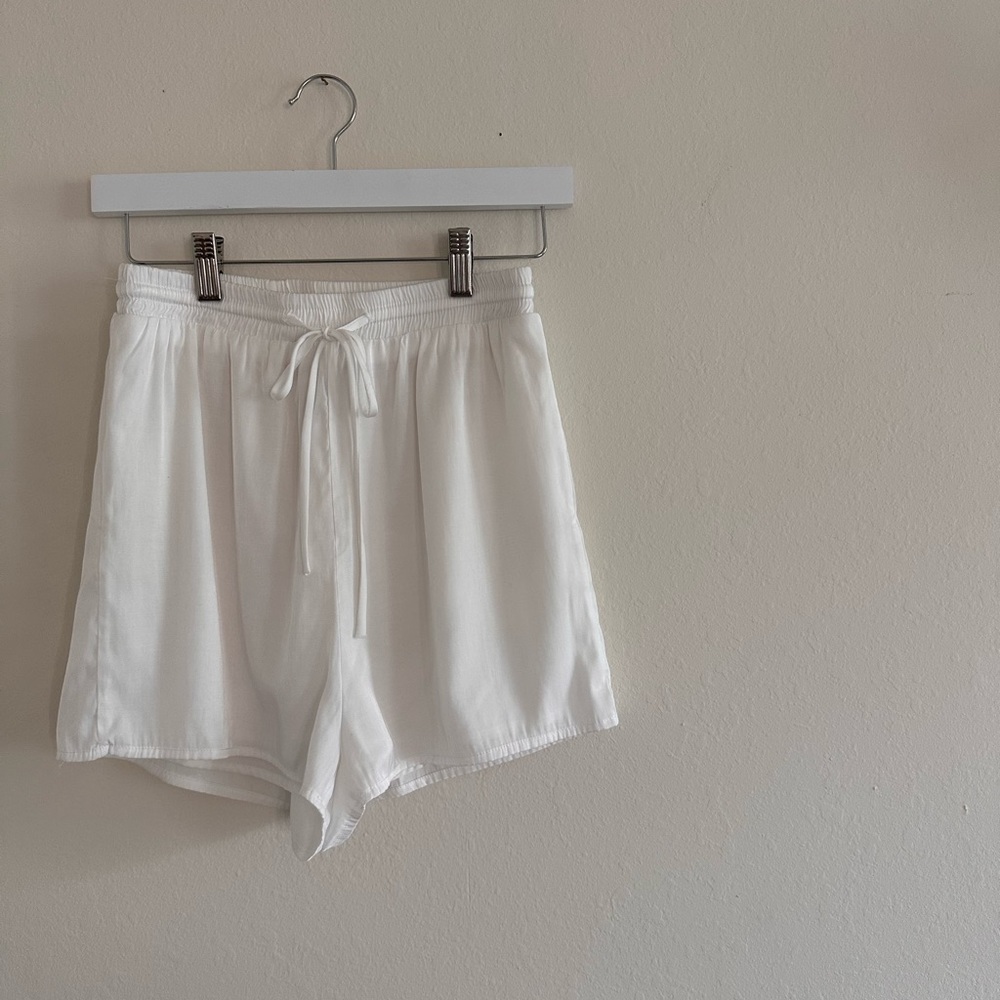 princess polly white drawstring shorts